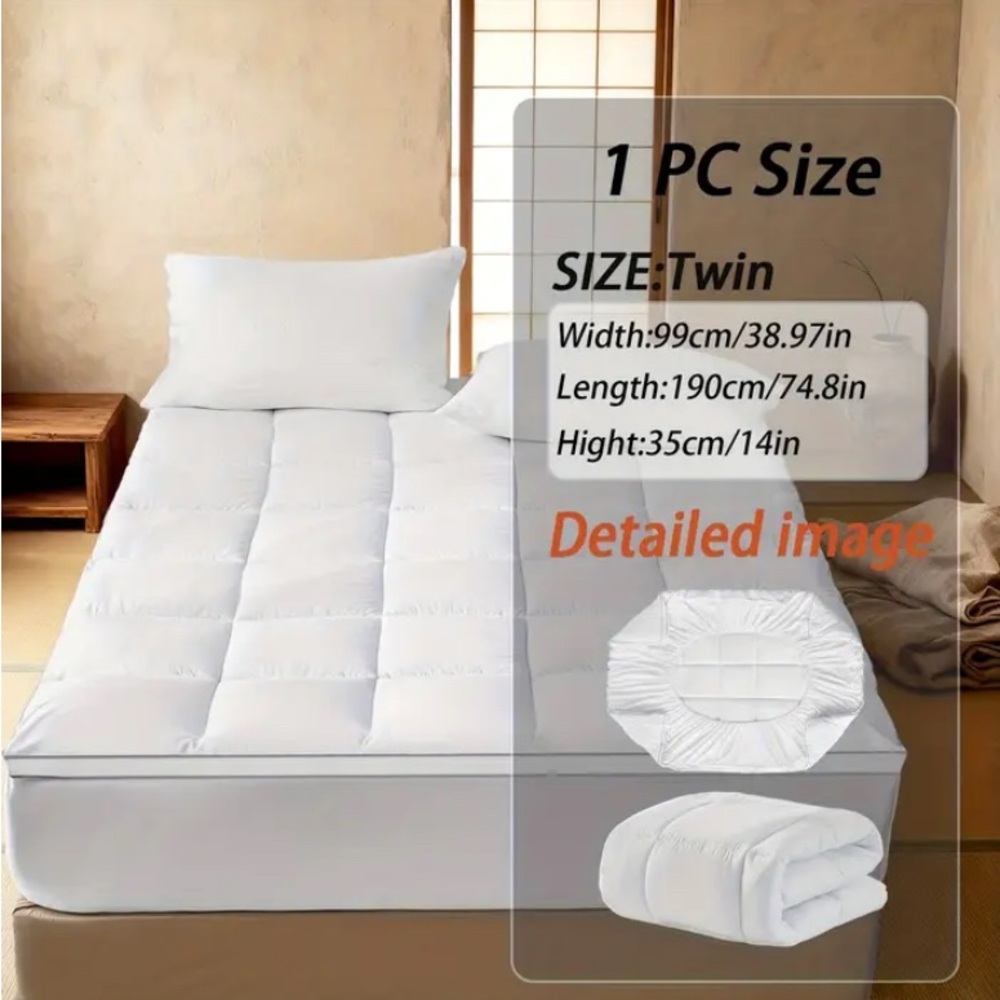TWIN SHEETS & COMFY TOPPER
Sheets/ white mattress topper ARE brand new - Picture 2 of 2